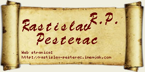 Rastislav Pešterac vizit kartica